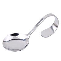 Myhouse Stainless Steel Curved Handle Spoon Creative Style Spoon Salad Dessert Spoon (Style 1)