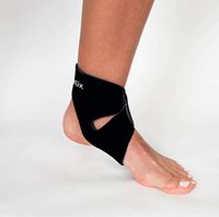 body helix Ankle Compression Sleeve - X-Fit Ankle Helix Wrap Support Brace - Black, Large