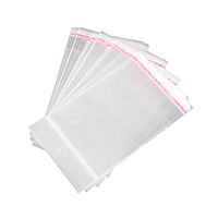 ARRICRAFT 1000pcs Clear Rectangle OPP Cellophane Bags for Wrapping and Packaging, 140x80mm
