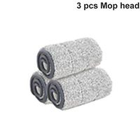 Aslion 3 Pcs Flat Fiber Mop Pads for Mop Bucket System Floor Cleaning 2 in 1 Wash Dry New