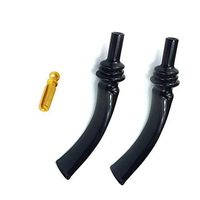 OLD FOX 2 Pcs/lot Large Calabash Tobacco Pipe Stem Replacement Bent Pipe Mouthpiece for DIY Pipe Making 3mm Filter Wooden Pipe Ceramic Pipe