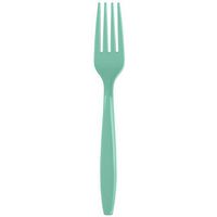 Club Pack of 288 Fresh Mint Green Premium Heavy-Duty Plastic Party Forks
