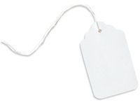 Jumbo White Resale Gift Tags (50 Pack ) 2x3-5/16"