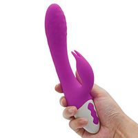 Wonderful Travel Gift Soft Silicone Powerful Wand Massager,LED Intuitive Buttons Design 10 Vibration Modes by Dual-Motors Quiet Arbitrary Bending for Better Massager Time (Purple)