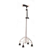 Non-Slip Four-Legged Cane, self-Supporting Adjustable Telescopic Aluminum Walking Stick, Lightweight Male and Female Elderly Walker