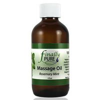 Finally Pure - Massage & Body Oil, Rosemary Mint, 100% Organic Ingredients - 4 oz