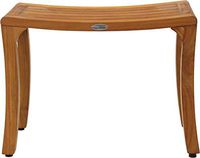 AquaTeak Patented 24" Asia Curve Teak Shower Bench & AquaTeak Premium Teak Oil