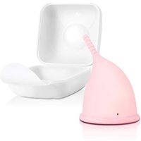 Menstrual Cups, Reusable 12 Hours Protection Period Cup Ultra-Soft Comfortable Leak-Proof Medical Grade Silicone Moon Cup(Pink,S)