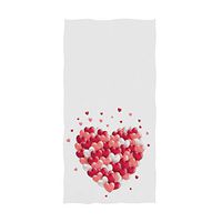 ThinkingPower Stylish Cute Heart Shaped Cloud Mother's Day Valentine's Day Soft Absorbent Guest Hand Towels Multipurpose for Bathroom, Hotel, Gym and Spa, 13.7x27.5 Inches