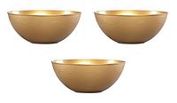 Hanna K Signature Collection 100 Ounce Gold Wave Bowl – Set of 3 Bowls