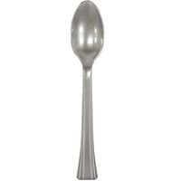 Lillian 48-Pack Plastic Teaspoons Cutlery Bag, Silver