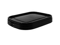 Snap On Lid for 5.3 Gallon Rectangular Bucket, Black, 2-Pack
