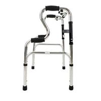 Folding Walking Aids Healthcare Aluminum Alloy Walker with Wheels and Sitting Board for Elderly Seniors, Handicap, Disabled Max 150kg(330 lbs)