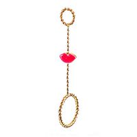 Lzttyee Elegant Cigarette Holder Ring with Red Lip for Women/Men Smoker to Protect Your Fingers (M Size)