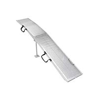 Suitcase Style Ramp, Portable Mobile Auxiliary Box, Factory Transport Load Ramp Can Withstand 680kg Aluminum Ladder Ramp (Color: Silver, Size: 28 225cm)