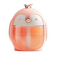 Aromatherapy Essential Oil Humidifier Protable Cute Penguin 300ml Traval Essential Oils Diffuser,Auto Shut-off 7 Color LED Lights for Study Bedroom Office,Gifts for Women Girlfriend Teen Girls (Pink)