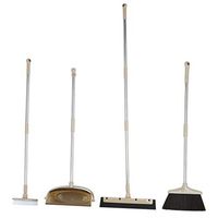 4Pc Upright Stand Up Dustpan Broom Set,Yirise Dust Pan and Broom/Dustpan Cleans Broom Combo Long Handle for Home Kitchen Room Office Lobby Floor Use Floor Brush Combined Vertical Cleaning