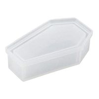 lzndeal Silicone Coffin Mold Storage Jewelry Mould Casting Craft Halloween DIY Tool