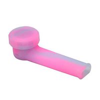 JYH-U Unbreakable Silicone Straw Pipe with Lid and Metal Free Bowl Decor-Looks Very Cute and Practical (Color : Pink)
