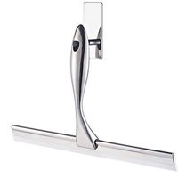 DEI QI Stainless Steel Handle Silicone Blade Squeegee Wiper for Car Glass Window Mirror Bathroom Shower Squeegee 3M Adhesive Holder Hooks (Color : C)