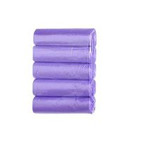 5rolls=1pack disposable garbage bags thickening household cleaning point broken type disposable kitchen black plastic bag,Purple