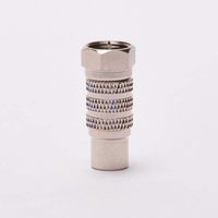 FireFold RCA Female to Coax F-Type Male Adapter - Used to Connect Cables - Nickeled Plated Coxial Cable