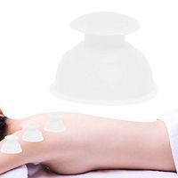 Anti Cellulite Cup, Silicone Vacuum Cups, Moisture Absorber Anti Cellulite Vacuum Cupping Cup Massage,Chinese Medical Vacuum Body Cupping Set Massage Therapy Acupressure(White)