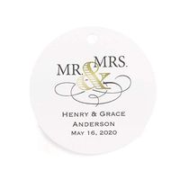 1104pk Golden Elegance - Favor Tags - Personalized-Favors