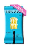 TRUWOMEN Plant Fueled Protein Bars, Zamn Good Zesty Lemon (12 Count) | Non-GMO, Vegan, Gluten Free, Kosher, Soy Free, Dairy Free, Healthy Snack Bar, Natural Ingredients | 12g Protein
