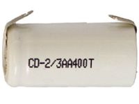 2/3 AA NiCd Battery with Tabs (400 mAh)