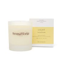 AromaWorks Light Mandarin and Vetivert Soy Wax Candle - Fresh Citrus, Spicy Warm Aroma - 100% Pure Essential Oils from around the Globe - Natural, Vegan, Cruelty Free - 7.76oz