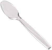 Fineline Settings Extra Heavy Cutlery Clear Spoons, Bulk Pack 1000 Pieces