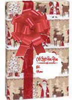 Kraft Reindeer Christmas Tree Woodland Santa Holiday/Christmas Deluxe- Gift Wrap Wrapping Paper with Gift Tags and Bows