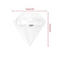 Ladaidra 10pcs Wedding Party Home Clear Diamond Shape Transparent Plastic Candy Box Favor Decor (01)