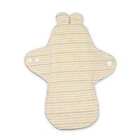 Luckypads Certified Organic Cotton Reusable Washable Cloth Menstural Pads, No Irritation and Rash, Customized for Sensitive Skin (Green Stripe)