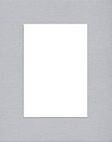 Pack of (5) 11x14 Acid Free White Core Picture Mats Cut for 8x10 Pictures in Nantucket Grey