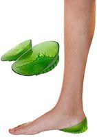 KidSole Full Coverage Shock Absorbing Heel Cups for Kid's with Sensitive Heels, Heel Spurs, Plantar Fasciitis Deep Heel with Raised Sides. (Kids Size 2-7) (Green)