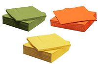 Fantastisk Green, Orange, Yellow Lunch Paper Napkins Set of 150