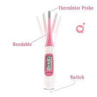 Luweki Soft Head Digital Medical Thermometer for Adults, Baby Oral and Rectal Armpit Thermometer, Thermometer for Fever, Large Face LCD Fast and Accurate Read with Fever Indicator