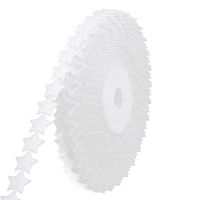 uxcell Polyester Party Star Print Gift Cake Packing Decor Ribbon Roll 20 Yards Length White