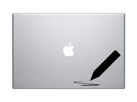 Art Icon #6 - Pencil Line Curve Mark Display Decoration - 5" Black Vinyl Decal Sticker Car Macbook Laptop