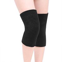 Winter Warm Thicken Knee Brace Knee Warmers Compression Sleeve Support for Women Men, Breathable Thermal Cotton Leg Warmer Knee Pads Protector for Cycling Skiing Arthritis Dance, 1 Pair (Black)
