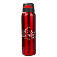 Hbwz Outdoor Stainless Steel Insulated Kettle 500ml Sports Portable Straw Water Bottle Travel Mug,Red