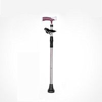 HXZXH Canes Walking Canes for Men and Women Adjustable Lightweight Walking Stick with LED Light Stable Versatile Hand Crutch with T Handle Crutches Fashionable Gray