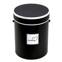 Bluelans Florist Bouquet Box, Cylindrical Packaging Flower Paper Box with Lid, Luxury Elegant Gift Box with Lid, Round Gift Box, Wedding Decor, Floral Arrangement Accessories, Flower Box Black