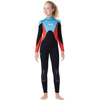 Meet&sunshine Kids Scuba One-Piece Diving Suit, Neoprene Snorkeling Wetsuit Surfing Swimwear (Blue, L)