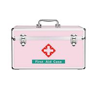 CQ Simple Medicine Box Home Medical Box First Aid Kit Portable Pink Medicine Classification (Size : L)