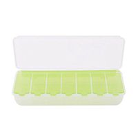 Hi-Unique 7 Day Pill Organizer, Clear Portable Weekly Pill Box for Pills/Vitamin/Fish Oil/Supplements,Green