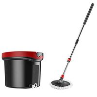 HXF- Rotating mop Hand free mop Wet and dry mop Household mopping mop bucket mop Lightweight (Color : B)