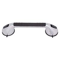 Carex Ultra Grip Shower Grab Bar - Shower Handle and Bathroom Bar - 16 Inch Safety Bar with Dual Locking Suction Cups for Bathtubs and Showers, Chrome